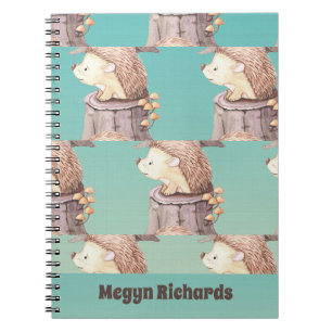 Woodland Friends Niedlich Baby Igel Notizblock