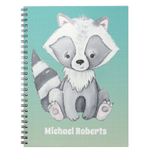 Woodland Friends Niedlich Racoon Notizblock