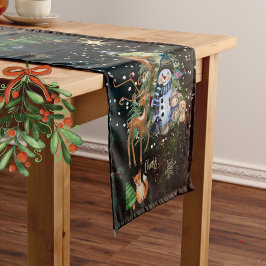 Woodland Friends Starry Night Weihnachten Kurzer Tischläufer