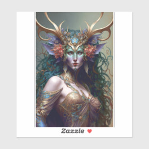 Woodland Goddess Fantasy Art Aufkleber