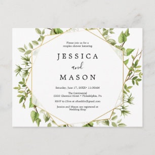 Woodland Green Couples Shower Invitation