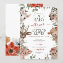 Woodland Greenery Girl Baby Shower