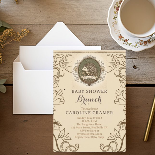 Woodland Igel Boys Kinderdusche Brunch Einladung (Von Creator hochgeladen)