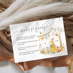 Woodland Kangaroo Bücher für Babydusche Begleitkarte