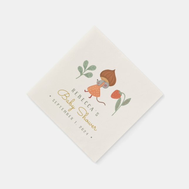 Woodland Kleine Mause Gefallen Tasche Serviette (Ecke)