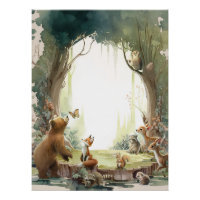 Woodland Lass uns die Abenteuer-Baby-Party beginne
