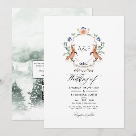 Woodland Laurel Wappen QR Code UAWG Wedding Einladung