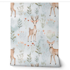 Woodland Little Deer Baby Kinderzimmer Tapete