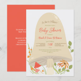 Woodland Mushroom Baby Shower Einladungen