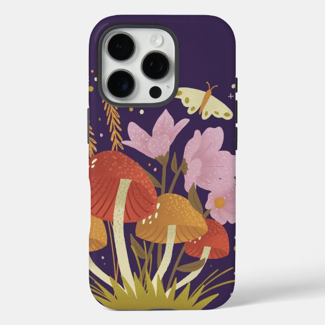 Woodland Mushroom iPhone 16 Pro Fall Hülle (Rückseite)