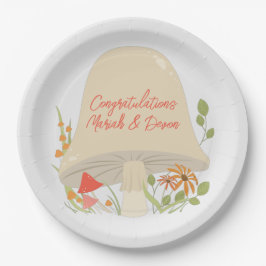 Woodland Mushroom Kinderdusche Pappteller