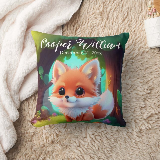 Woodland Niedlicher Babyfuchs, Kissen (Decke)