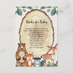 Woodland niedlicher Tiere buchen Babydusche Begleitkarte