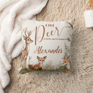 Woodland Oh Deer Thema Baby Shower Kissen
