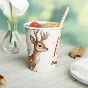 Woodland Oh Deer Thema Baby Shower Pappbecher