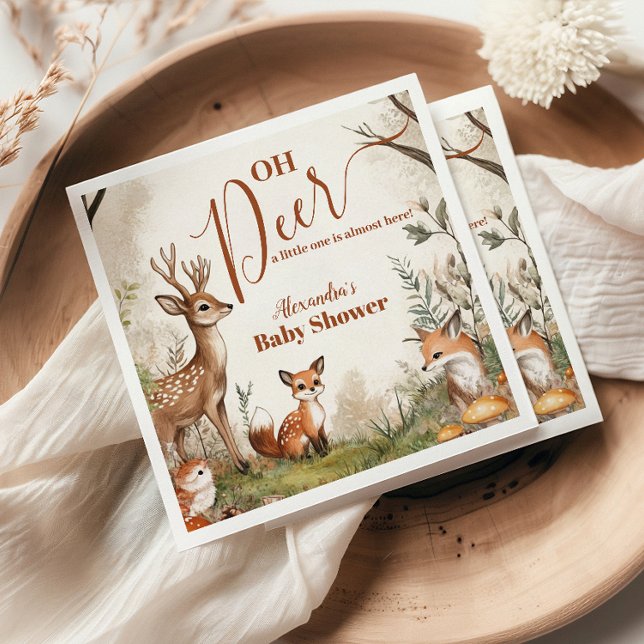 Woodland Oh Deer Theme Baby Dusche Serviette (Von Creator hochgeladen)