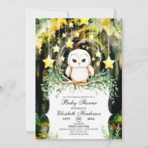 Woodland Owl Babydusche