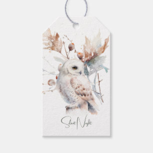Woodland Owl Weihnachten Geschenkanhänger