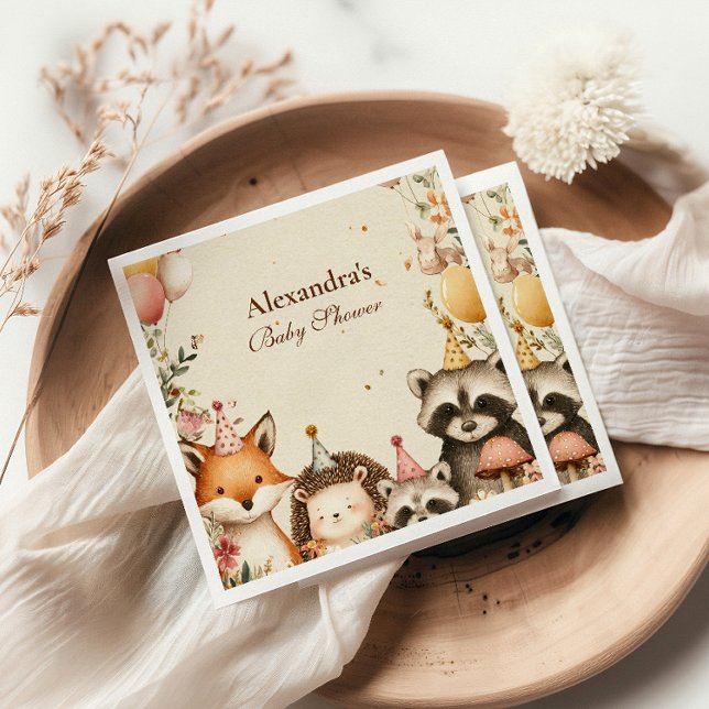 Woodland Party Animals Kinderdusche Serviette (Von Creator hochgeladen)