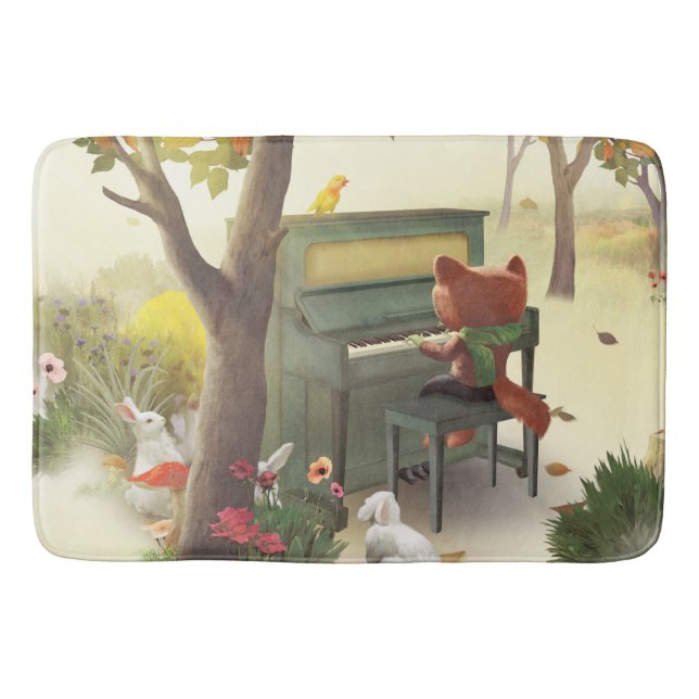 Woodland Pianist Badematte (Vorderseite)