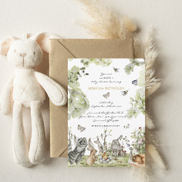 Woodland Picnic | Forest Animals Baby Shower Einladung
