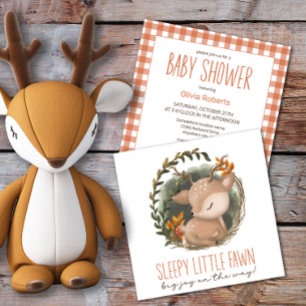 Woodland-Schlitten-Baby-Wildwasser-Babydusche Einladung