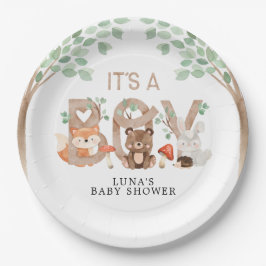 Woodland seine Kinderdusche Pappteller