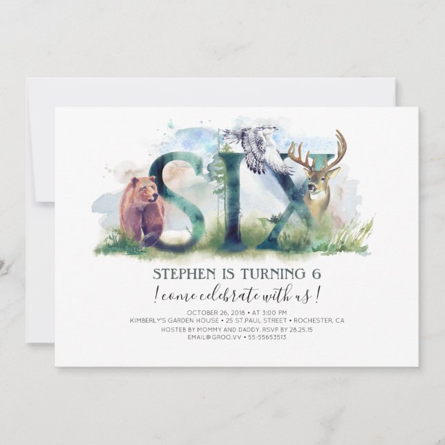 Woodland Six - 6e Invitation anniversaire (Devant)