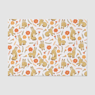 Woodland Spring Bunny Rabal Floral Seidenpapier
