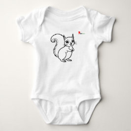 Woodland Squirrel Baby Bodysuit Baby Strampler
