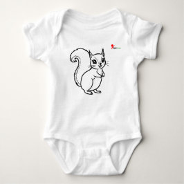 Woodland Squirrel Baby Bodysuit Strampler