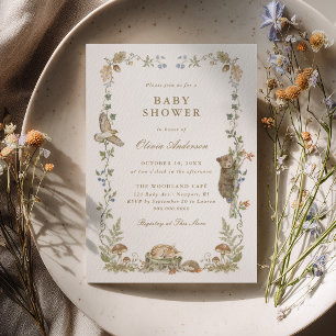 Woodland Storybook Baby Shower-Einladung Einladung