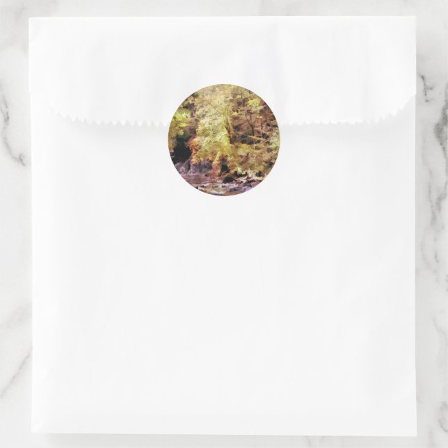 WOODLAND STREAM RUNDER AUFKLEBER (Tasche)