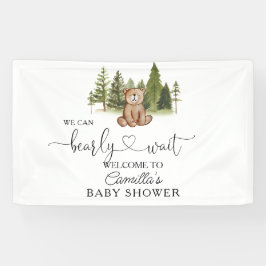 Woodland Teddy Bear Baby Dusche Willkommen Banner