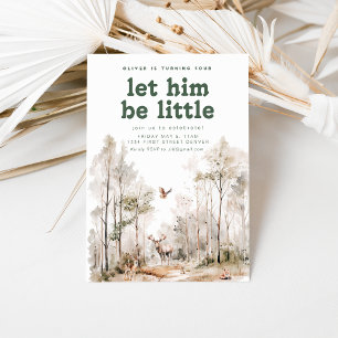 Woodland Thème Anniversaire Fête Invitation