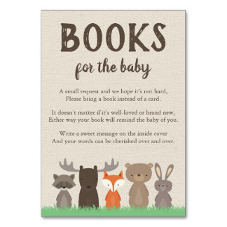 Woodland Theme Apportez des Cartes de Livre pour l