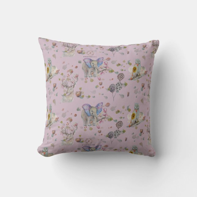 Woodland Theme Baby Kissen (Vorderseite)