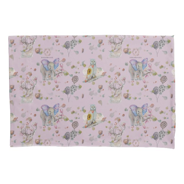 Woodland Theme Baby Kissenbezug (Vorderseite)