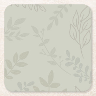 Woodland Theme Rechteckiger Pappuntersetzer