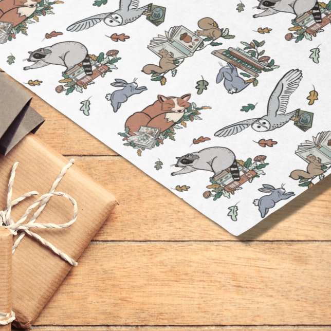 Woodland Tiere Buch Themenfall Seidenpapier (Cute Woodland Tissue Paper)
