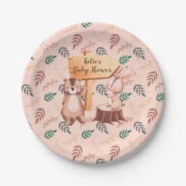 Woodland tierische Babydusche Teller, Duschdekor Pappteller