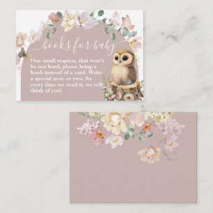 Woodland tierische Wildblume Girl Baby Dusche Begleitkarte