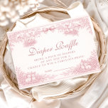 Woodland Toile Diapper Raffle Begleitkarte<br><div class="desc">A soft and elegant baby shower design featuring delicate vintage-style blush pink toile illustrations. The frame is adorned with charming lambs, florals, celestial accents, and a romantic bow, creating a timeless storybook nursery aesthetic. Perfect for a classic, feminine celebration with a refined heirloom feel. The gentle pink palette and detailed...</div>