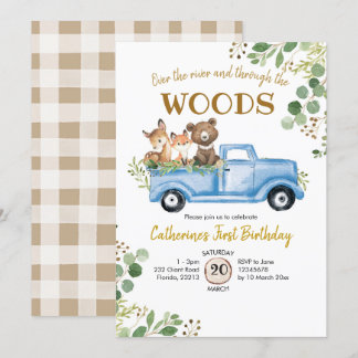 Woodland Truck Einladung zum Geburtstag