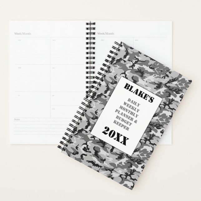 Woodland Urban Camouflage Daily Budget Planer (Anzeige)