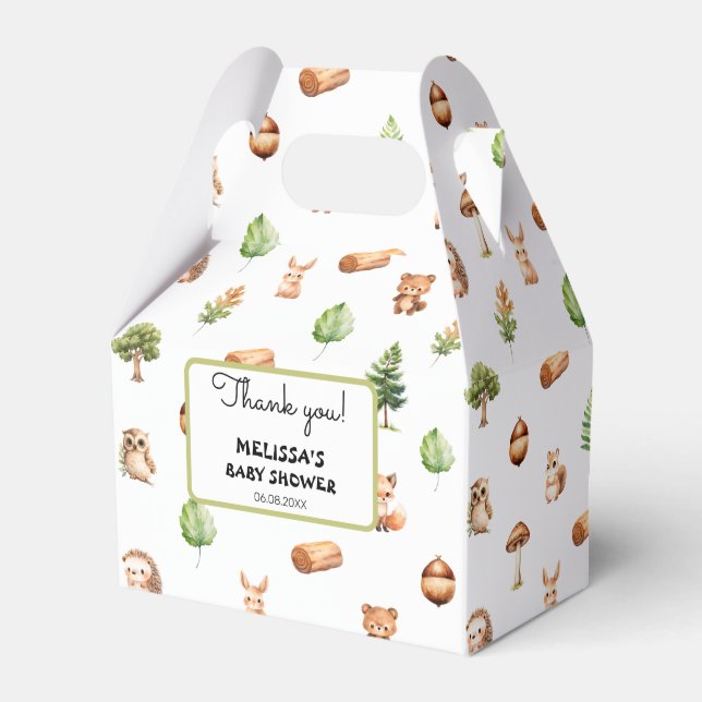 Woodland Vielen Dank Geschenkschachtel (Vorderseite)