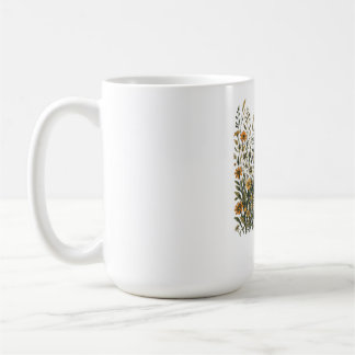 Woodland-Waschbär-Wildblumen-T-Shirt Kaffeetasse