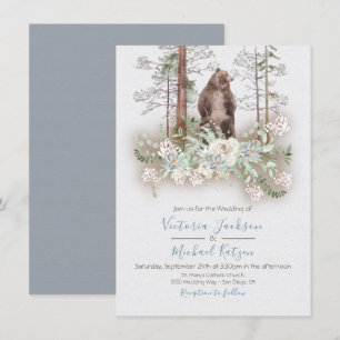 Woodland Watercolor Forêt invitations au mariage