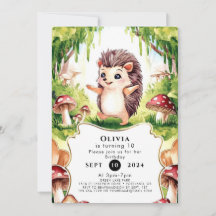 Woodland Whimsical Igel Geburtstag