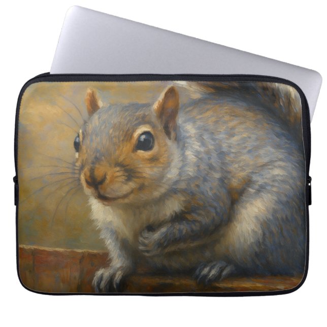 Woodland Whimsy - Realistisches Eichhörnchenportra Laptopschutzhülle (Vorderseite)